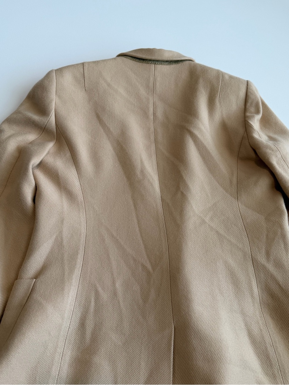 Reiss Larsson Double Breasted Blazer Women’s Size 8 Camel Twill Wool Tailored - Picture 7 of 13